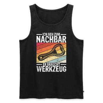 Einweihungsparty Bier Umzug Geschenk für Lieblings - Männer Premium Bio Tank Top - Schwarz - Vorne - Michal (187cm)