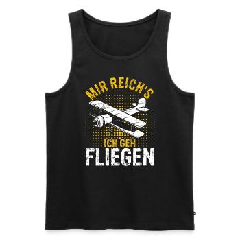 Mir Reichts Ich Geh Helikopter fliegen - Helikopte - Männer Premium Bio Tank Top - Schwarz - Vorne - AI Model Male 178 light (178cm)