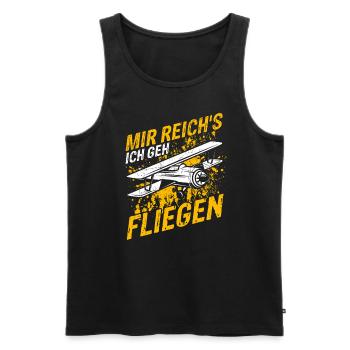 Helikopter Hubschrauber Spruch Abheben Flugzeug He - Männer Premium Bio Tank Top - Schwarz - Vorne - AI Model Male 178 light (178cm)