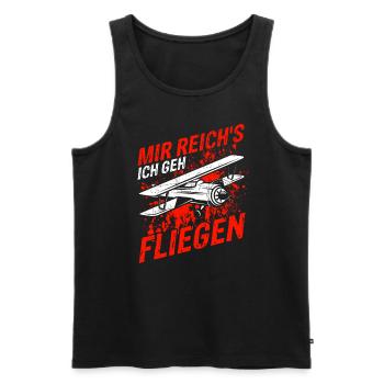 Mir Reichts Ich Geh Helikopter fliegen - Heli Flie - Männer Premium Bio Tank Top - Schwarz - Vorne - AI Model Male 178 light (178cm)