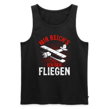 Helikopter Hubschrauber Spruch Fliegen Geschenk fü - Männer Premium Bio Tank Top - Schwarz - Vorne - AI Model Male 178 light (178cm)