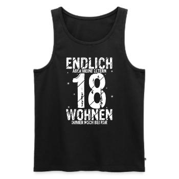 Endlich 18 Geburtstag Party Feiern Geschenk Geburt - Männer Premium Bio Tank Top - Schwarz - Vorne - Michal (187cm)