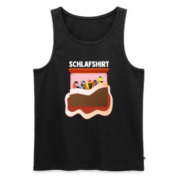 Schlafshirt Vogelmotiv Vögel Amsel Rotkehlchen Nat - Männer Premium Bio Tank Top - Schwarz - Vorne - AI Model Male 178 light (178cm)