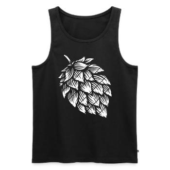 Hopfen Vintage Retro Craft Bier Design Kneipe Bier - Männer Premium Bio Tank Top - Schwarz - Vorne - Michal (187cm)