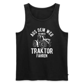 Traktor Ackerbauer Bauernhof Landmaschinen Landwir - Männer Premium Bio Tank Top - Schwarz - Vorne - Michal (187cm)