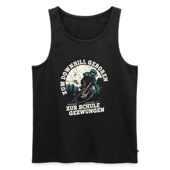 MTB Mountainbike Fahrradfahrer Freeride Downhill O - Männer Premium Bio Tank Top - Schwarz - Vorne - Michal (187cm)