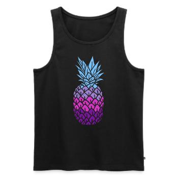 Ananas Party Festival Design Nerd Raver Musik Danc - Männer Premium Bio Tank Top - Schwarz - Vorne - Michal (187cm)