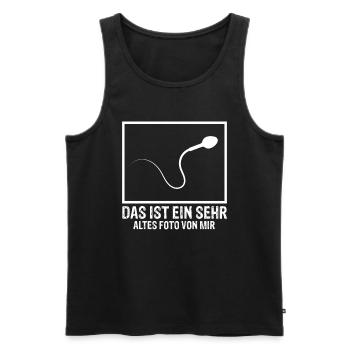 Das Ist Ein Sehr Altes Foto Von Mir Lustige Spruch - Männer Premium Bio Tank Top - Schwarz - Vorne - Michal (187cm)