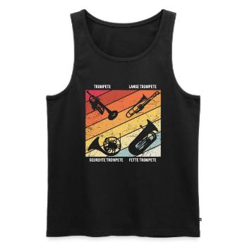 Trompete Blasmusik Horn Musikliebhaber Geschenk Tr - Männer Premium Bio Tank Top - Schwarz - Vorne - AI Model Male 178 light (178cm)