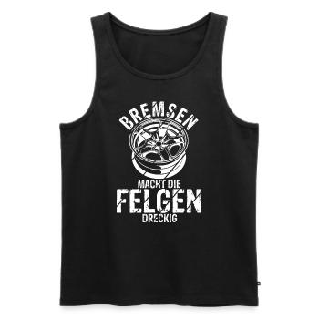 Bremsen macht die Felgen dreckig - Auto & Tuning M - Männer Premium Bio Tank Top - Schwarz - Vorne - AI Model Male 178 light (178cm)