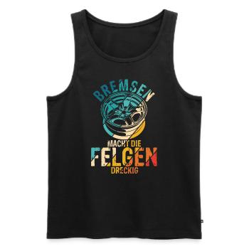 Bremsen macht die Felgen dreckig - Auto Fan Tuning - Männer Premium Bio Tank Top - Schwarz - Vorne - AI Model Male 178 light (178cm)