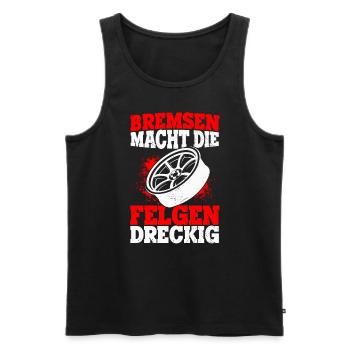Bremsen macht die Felgen dreckig - Auto Fan Tuning - Männer Premium Bio Tank Top - Schwarz - Vorne - AI Model Male 178 light (178cm)