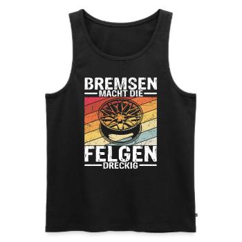 Bremsen macht die Felgen dreckig - Auto Fan KFZ Li - Männer Premium Bio Tank Top - Schwarz - Vorne - AI Model Male 178 light (178cm)