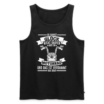 Hobbybiker Motorrad Motiv Outdoor Sportfan Motorra - Männer Premium Bio Tank Top - Schwarz - Vorne - Michal (187cm)
