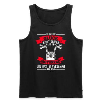 Glück Sportfan Adrenalin Bikelovers Motorrad Motiv - Männer Premium Bio Tank Top - Schwarz - Vorne - Michal (187cm)