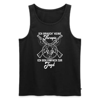 Natur Wald Jäger Jagd Schützen Naturliebhaber Jagd - Männer Premium Bio Tank Top - Schwarz - Vorne - Michal (187cm)