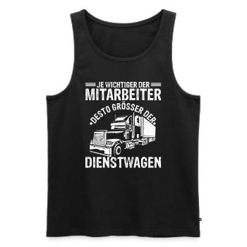 LKW Fahrer Fernfahrer Berufskraftfahrer Diesel Tra - Männer Premium Bio Tank Top - Schwarz - Vorne - Michal (187cm)