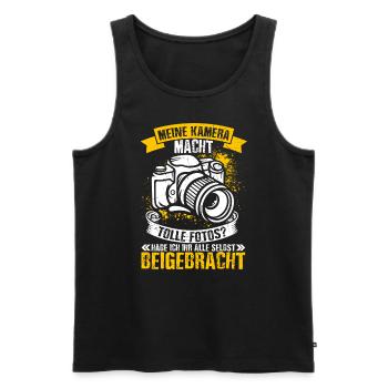 Kamera Fotografie Spruch Lichtbildner Geschenk Fot - Männer Premium Bio Tank Top - Schwarz - Vorne - Michal (187cm)