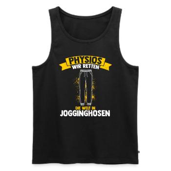Physiotherapeut Physio Spruch Therapeut Geschenk M - Männer Premium Bio Tank Top - Schwarz - Vorne - Michal (187cm)