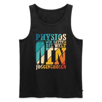 Physiotherapeut Physio Spruch Therapeut Geschenk M - Männer Premium Bio Tank Top - Schwarz - Vorne - Michal (187cm)