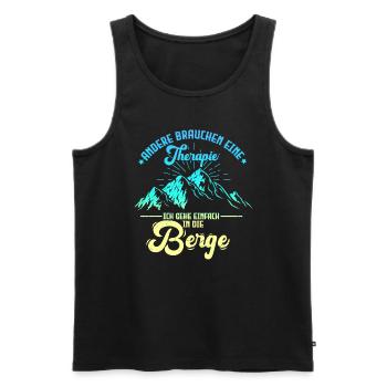 Berge Bergsteiger Urlaub Motiv Spruch Geschenk Wan - Männer Premium Bio Tank Top - Schwarz - Vorne - Michal (187cm)