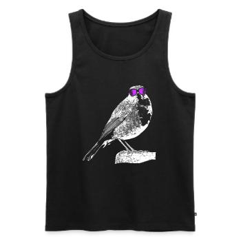 Rotkehlchen Tierliebhaber Sonnenbrille Rotkehlchen - Männer Premium Bio Tank Top - Schwarz - Vorne - AI Model Male 178 light (178cm)