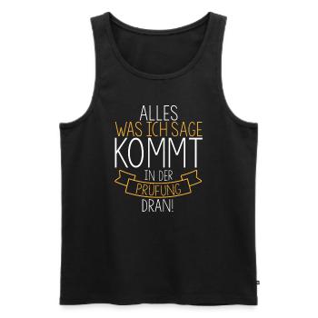 Lehrerin Lehrkraft Prüfung Klassenarbeit Beruf Leh - Männer Premium Bio Tank Top - Schwarz - Vorne - AI Model Male 178 light (178cm)