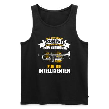 Trompete für Intelligente Spruch Geschenk Trompete - Männer Premium Bio Tank Top - Schwarz - Vorne - Michal (187cm)
