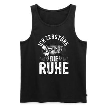 Trompete Liebhaber Orchester Keine Ruhe Geschenk M - Männer Premium Bio Tank Top - Schwarz - Vorne - Michal (187cm)