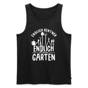 Rente Pension Ruhestand Natur Gartenbau Garten Ren - Männer Premium Bio Tank Top - Schwarz - Vorne - Michal (187cm)