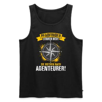 Pfadfinder Stinken Nicht Sie Riechen Nach Abenteue - Männer Premium Bio Tank Top - Schwarz - Vorne - Michal (187cm)