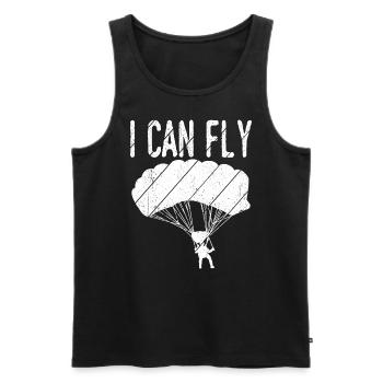 I CAN FLY Skydiving Adrenalin Fallschirms Gleitsch - Männer Premium Bio Tank Top - Schwarz - Vorne - Michal (187cm)