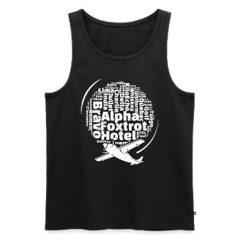Phonetic Alphabet - Namen Alphabet Zeichen Phoneti - Männer Premium Bio Tank Top - Schwarz - Vorne - Michal (187cm)