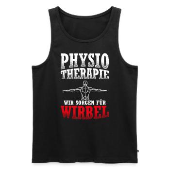 Physiotherapeut Sport Therapeut Spruch Geschenk Ph - Männer Premium Bio Tank Top - Schwarz - Vorne - Michal (187cm)