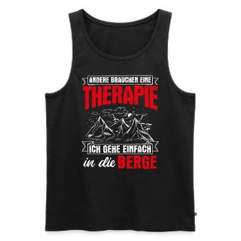 Berge Bergsteiger Urlaub Motiv Spruch Geschenk Wan - Männer Premium Bio Tank Top - Schwarz - Vorne - Michal (187cm)