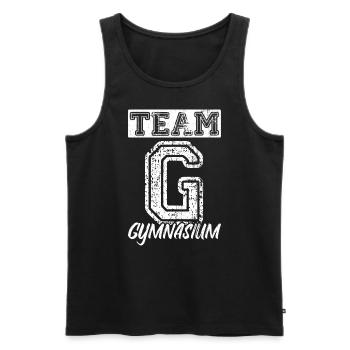 Team G Gymnasium - Schulkind Schulwechsel Gymnasia - Männer Premium Bio Tank Top - Schwarz - Vorne - Michal (187cm)