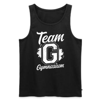 Team G Gymnasium - Schulkind Schulwechsel Gymnasia - Männer Premium Bio Tank Top - Schwarz - Vorne - Michal (187cm)