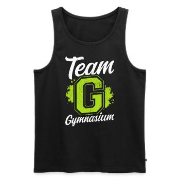Team G Gymnasium - Schulkind Schulwechsel Schule S - Männer Premium Bio Tank Top - Schwarz - Vorne - Michal (187cm)