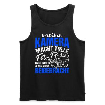 Kamera Fotografie Spruch Lichtbildner Geschenk Fot - Männer Premium Bio Tank Top - Schwarz - Vorne - Michal (187cm)