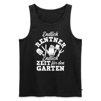 Endlich Rentner! Endlich Zeit Für Den Garten Garte - Männer Premium Bio Tank Top - Schwarz - Vorne - Michal (187cm)