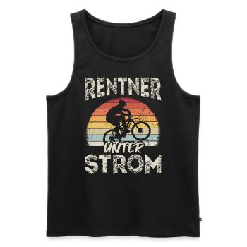 Rentner Unter Strom E-Bike Elektro Radtour Bewegun - Männer Premium Bio Tank Top - Schwarz - Vorne - Michal (187cm)