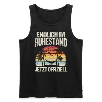 Endlich Im Ruhestand Jetzt Offiziell Rente Opa Oma - Männer Premium Bio Tank Top - Schwarz - Vorne - Michal (187cm)