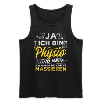Physiotherapeut Physio Spruch Therapeut Geschenk M - Männer Premium Bio Tank Top - Schwarz - Vorne - Michal (187cm)