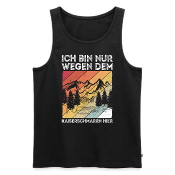 Kaiserschmarrn Liebhaber Berge Bergluft Spruch Ber - Männer Premium Bio Tank Top - Schwarz - Vorne - AI Model Male 178 light (178cm)