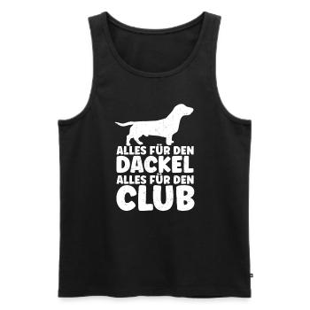 Dackel Teckel Dackelwelpe Dackelhund Geschenk Hund - Männer Premium Bio Tank Top - Schwarz - Vorne - Michal (187cm)