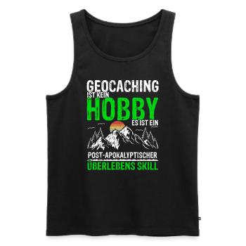 Geocaching Ist Kein Hobby - GPS Cache Fans Schnitz - Männer Premium Bio Tank Top - Schwarz - Vorne - Michal (187cm)