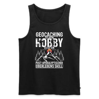 Geocaching Ist Kein Hobby - GPS Cache Fans Schnitz - Männer Premium Bio Tank Top - Schwarz - Vorne - Michal (187cm)
