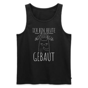 Ich Bin Sehr Nah Am Mittelfinger Gebaut Geschenk S - Männer Premium Bio Tank Top - Schwarz - Vorne - AI Model Male 178 light (178cm)