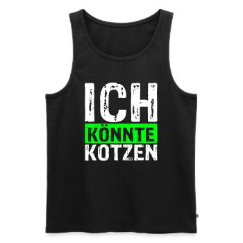 Ich Könnte Kotzen - Anti Montag Party Geschenk Chi - Männer Premium Bio Tank Top - Schwarz - Vorne - Michal (187cm)