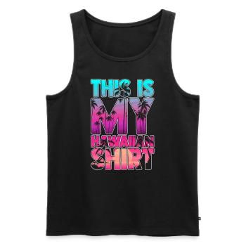 This is My Hawaiian Shirt Beach Sunglasses Vacatio - Männer Premium Bio Tank Top - Schwarz - Vorne - Michal (187cm)